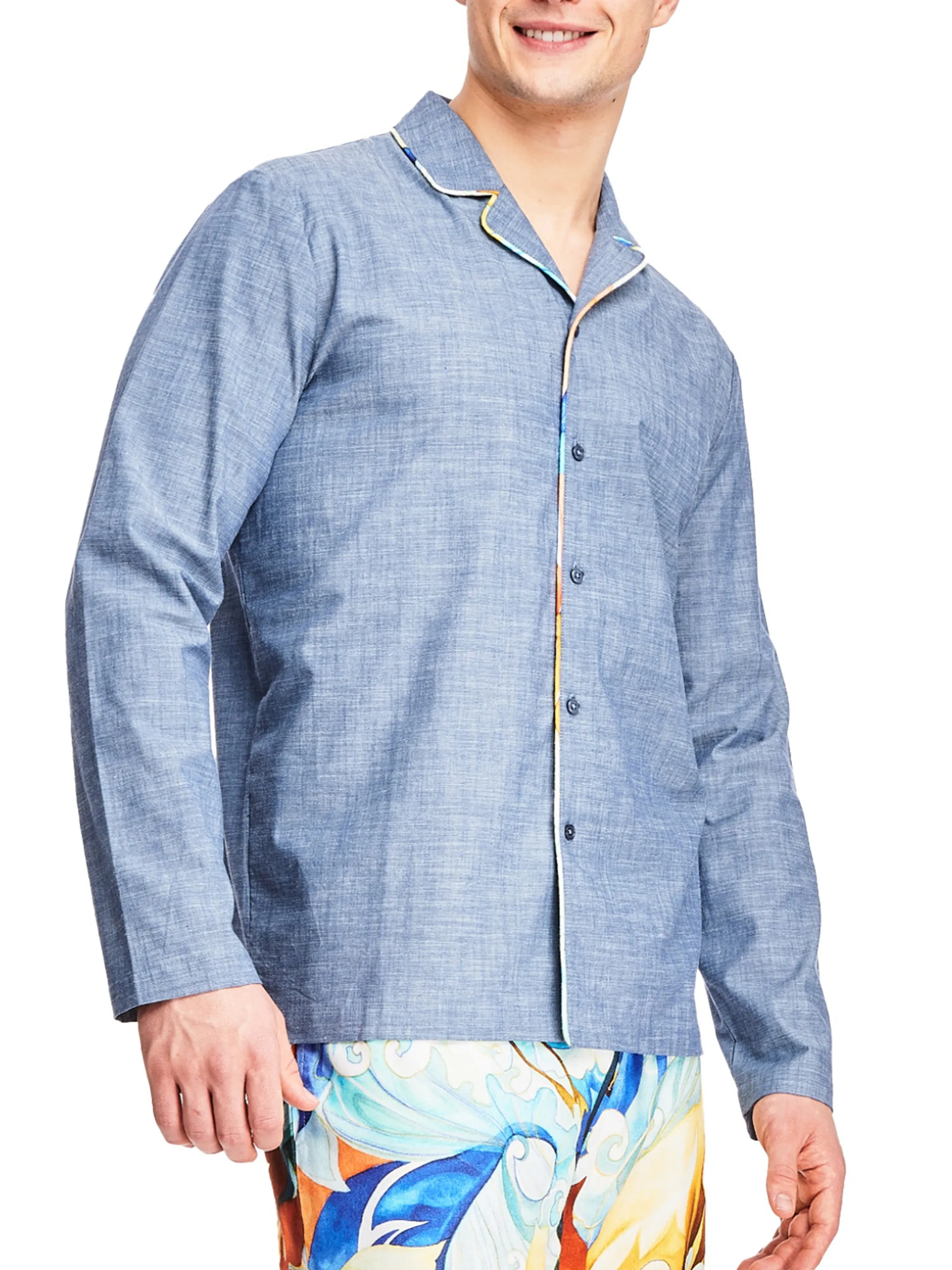 Robert Graham Chambray Long Sleeve Top
