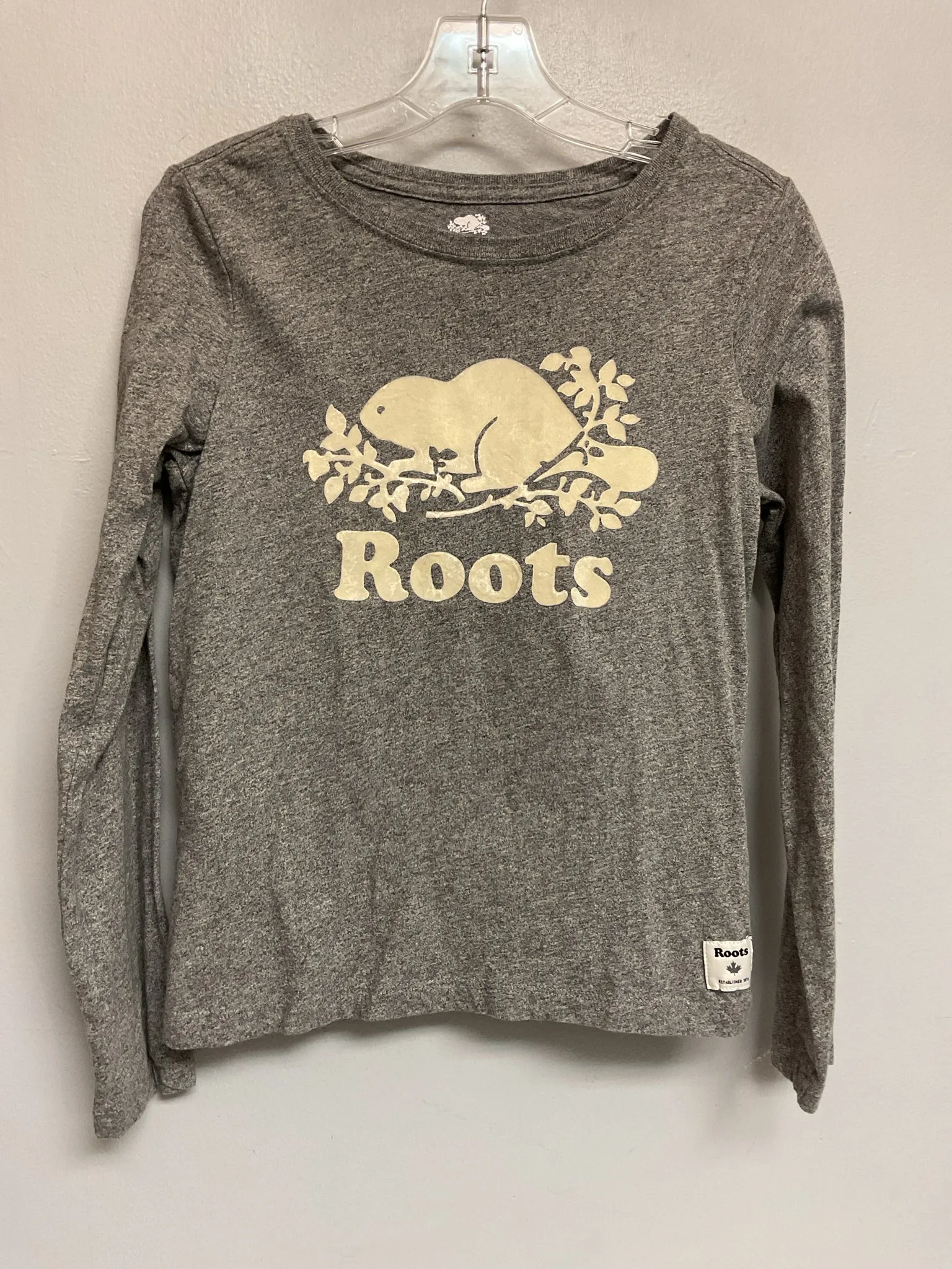 Roots Size 10 Gray Cotton Big Girls Tees/Polos/Tunics