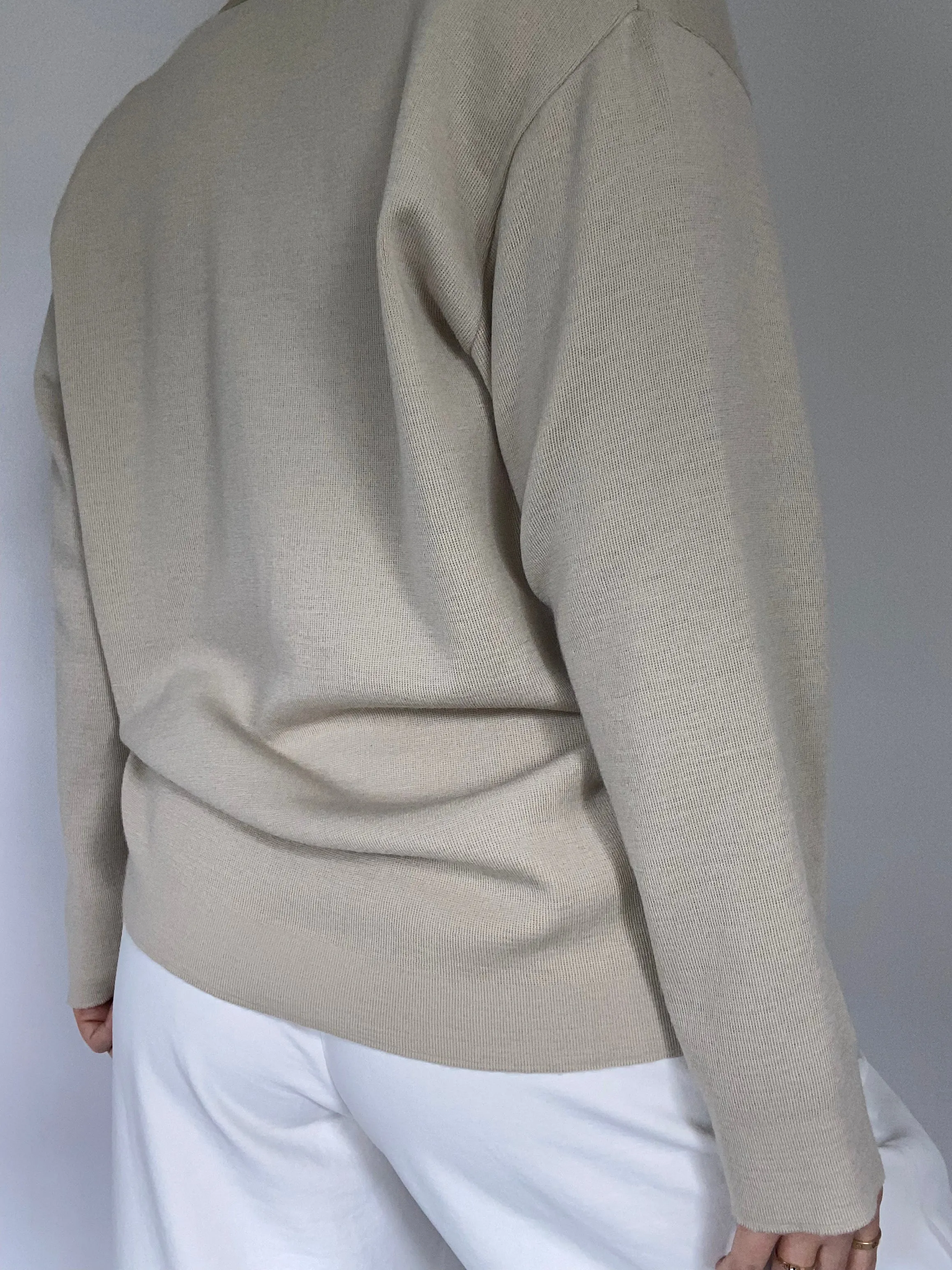 Salvatore Ferragamo Two Toned Logo Button Cardigan Size M