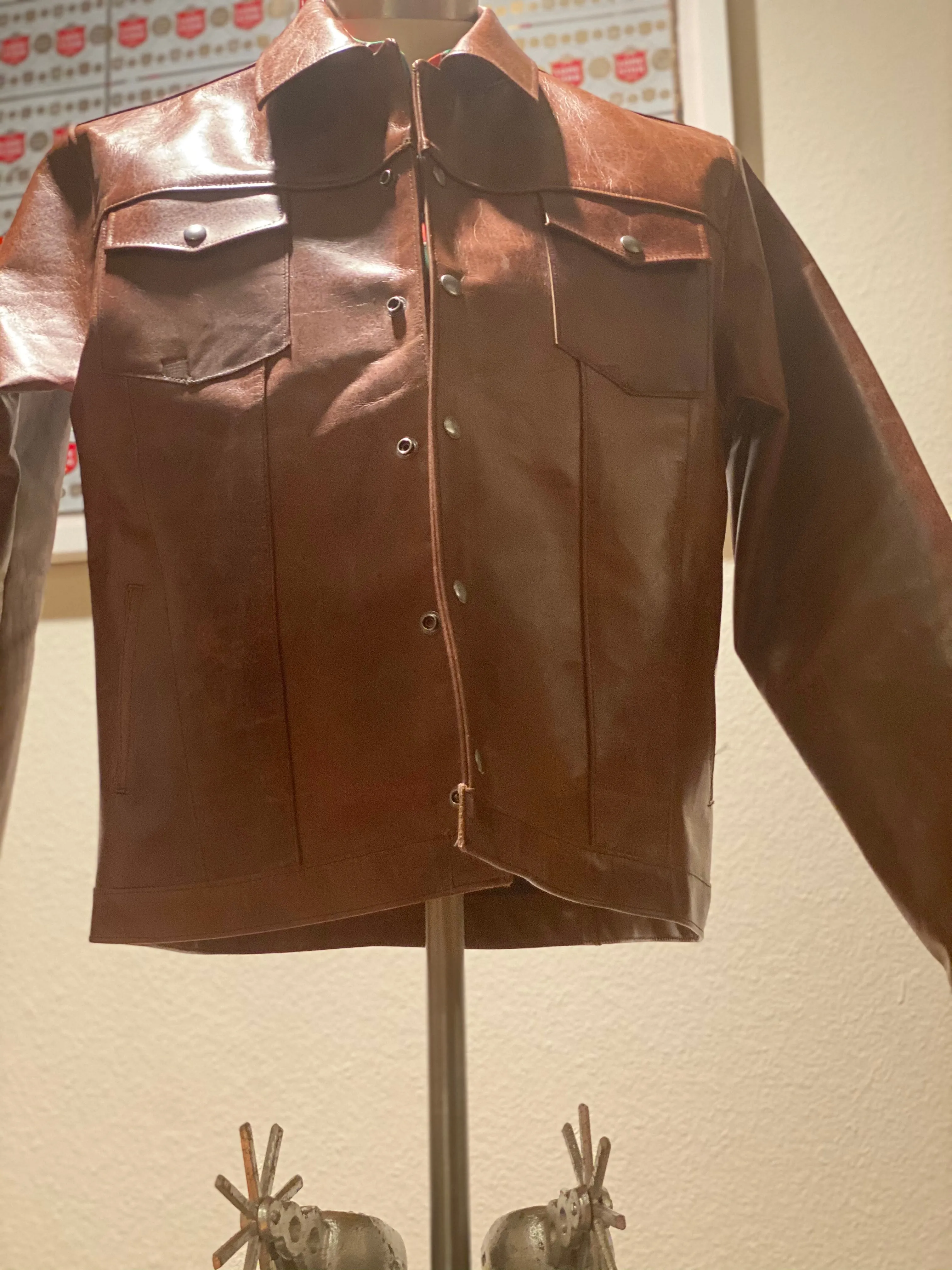 THE "TEQUILA ANEJO" LEATHER JACKET w/LINING and POCKETS