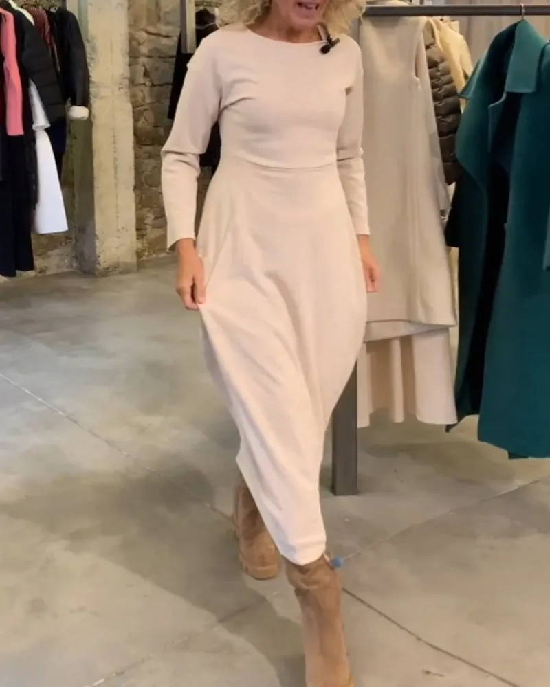 Versatile round neck dress
