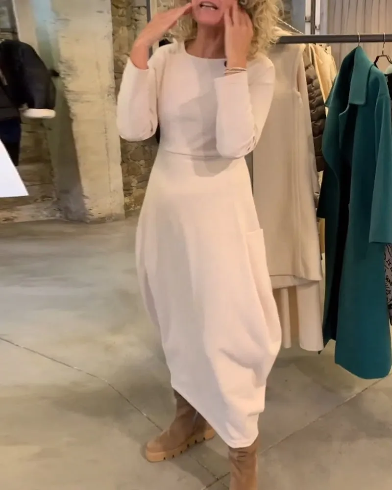 Versatile round neck dress