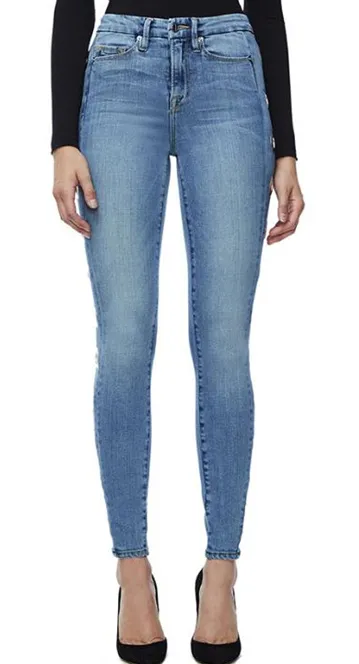 Washed Tight Hoop Jeans For Women - GlamzLife