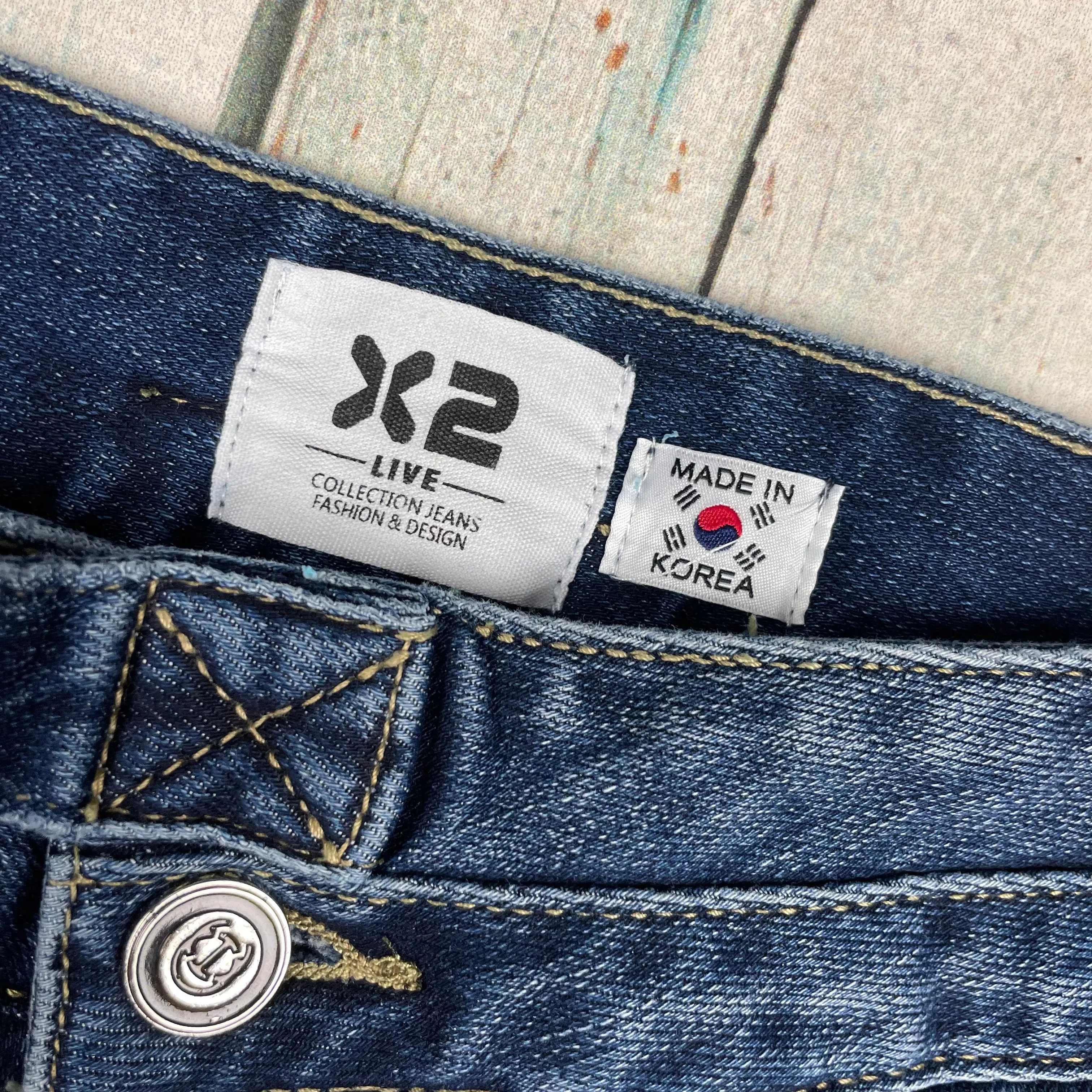 X2 Live Women's Korean Denim High Waist Slim Leg Jeans - Size 27