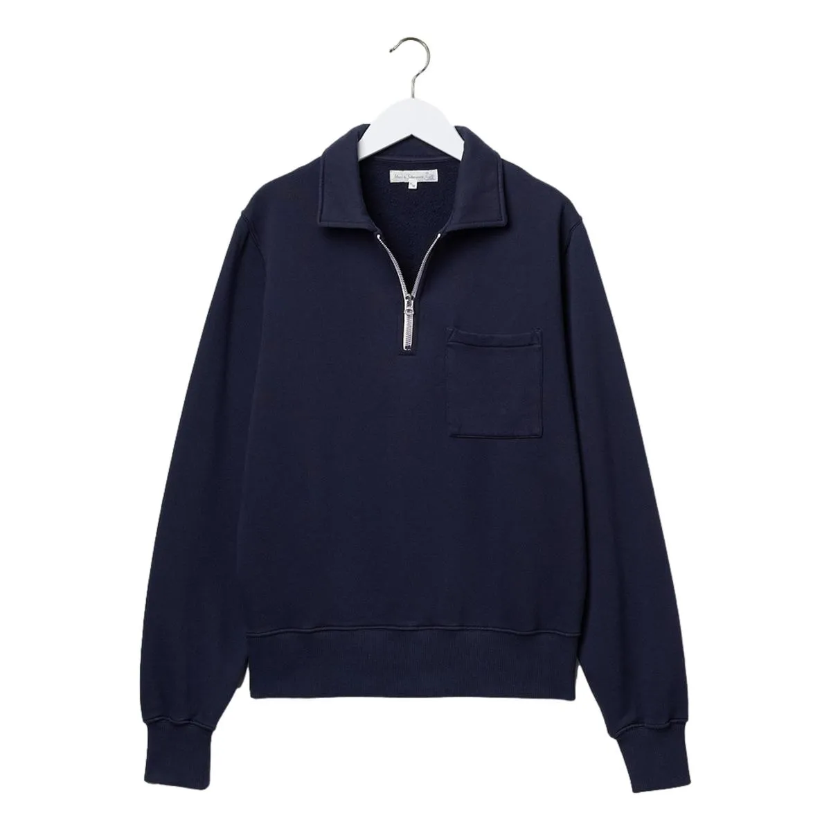Zip Collar Sweatshirt 11oz. Dark Navy